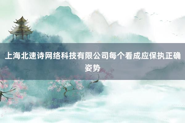 上海北速诗网络科技有限公司每个看成应保执正确姿势