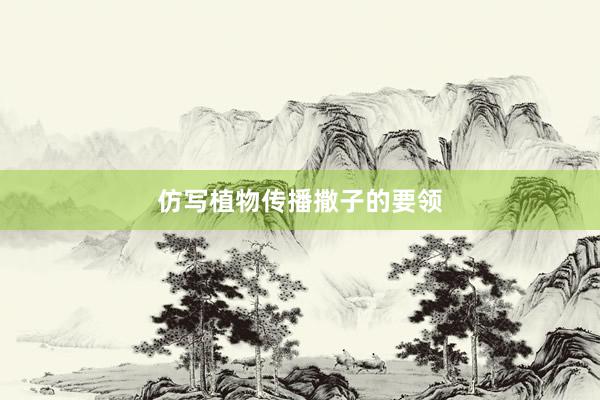 仿写植物传播撒子的要领
